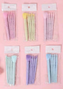 Kit 5 Mini Pincéis de Maquiagem Profissional - Pincel para Olhos e Face Compacto