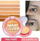 Pó Base Compacto Maxi Cover Mia Make - Máxima Cobertura e Acabamento Matte