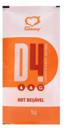 Lubrificante Íntimo Sexy Fantasy D4 Sachê – Hot, Neutro, Chiclete, Frozen e Morango