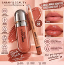 Kit Labial Sarah's Beauty - Gloss Com Brilho Espelhado + Lápis de Contorno Labial