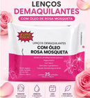 Lenços Demaquilantes Super Poderes 25 Unidades - Escolha entre Rosa Mosqueta ou 3 em 1