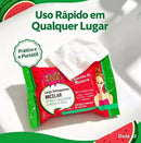Lenço Demaquilante Micelar Melancia Super Poderes - Remove Maquiagem à Prova d'Água (25 Unidades)