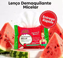 Lenço Demaquilante Micelar Melancia Super Poderes - Remove Maquiagem à Prova d'Água (25 Unidades)