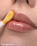 Lip Gloss Tangerina com Chaveiro Miss Lary - Brilho Espelhado, Hidratação e Aroma Frutal