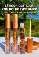 Lip Gloss Hidratante Honey Kiss Dapop - Com Extrato de Mel e D-Pantenol (Brilho Espelhado)