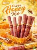 Lip Gloss Hidratante Honey Kiss Dapop - Com Extrato de Mel e D-Pantenol (Brilho Espelhado)