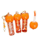 Lip Gloss Laranja com Chaveiro Love Rain - Brilho Espelhado, Hidratação e Aroma Frutal