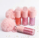 Lip Gloss com Chaveiro Pompom Shiny Bobbi Rara - Brilho Espelhado e Hidratação
