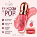 Lip Gloss Shine Princesa do Pop Mia Make - Brilho Espelhado, Partículas de Brilho e Alta Hidratação