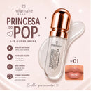 Lip Gloss Shine Princesa do Pop Mia Make - Brilho Espelhado, Partículas de Brilho e Alta Hidratação