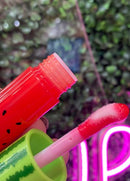 Lip Gloss Watermelon Melancia com Chaveiro Febella - Brilho Intenso, Hidratação e Aroma Frutal