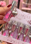Lip Oil com Chaveiro Coração 4 Angels - Hidratação Labial, Brilho Espelhado e Estilo