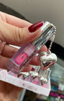Lip Oil com Chaveiro Coração 4 Angels - Hidratação Labial, Brilho Espelhado e Estilo