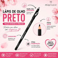 Lápis de Olho com Apontador Mia Make - Escolha sua Opção: Preto ou Marrom (Alta Fixação e Longa Duração)