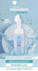 Mousse de Limpeza Facial Antioleosidade Skin Control Forever You 150ml - 4 em 1 com Escova de Massagem