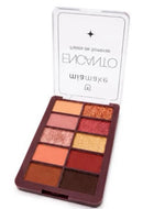 Paleta de Sombras Encanto Mia Make 12g - Cor 02 (Tons Quentes, Matte e Cintilante)