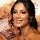 Paleta de Sombras Encanto Mia Make 12g - Cor 02 (Tons Quentes, Matte e Cintilante)