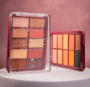 Paleta de Sombras Encanto Mia Make 12g - Cor 02 (Tons Quentes, Matte e Cintilante)