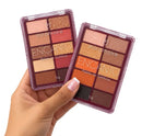 Paleta de Sombras Encanto Mia Make 12g - Cor 02 (Tons Quentes, Matte e Cintilante)