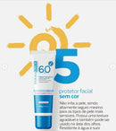 Protetor Solar Facial Sem Cor Dermachem FPS 60 - Toque Seco, Clareador e Antioleosidade (40g)