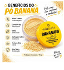 Pó Banana Translúcido Bananada Mia Make 15g - Efeito Aveludado e Controle de Oleosidade
