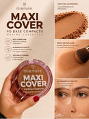 Pó Base Compacto Maxi Cover Mia Make - Máxima Cobertura e Acabamento Matte