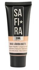 Base Líquida Matte Safira 30ml - Alta Cobertura, Hidratante e Secagem Rápida