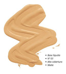 Base Líquida Matte Safira 30ml - Alta Cobertura, Hidratante e Secagem Rápida