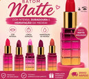 Batom Bala Matte Astro Lips Mia Make - Cor 02 Vinho