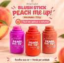 Blush em Bastão Stick Peach Me Up! Mia Make 7,5g - Fácil de Esfumar