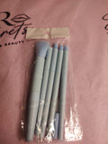 Kit 5 Mini Pincéis de Maquiagem Profissional - Pincel para Olhos e Face Compacto